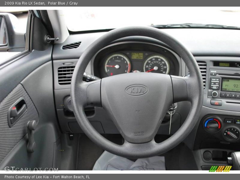 Polar Blue / Gray 2009 Kia Rio LX Sedan