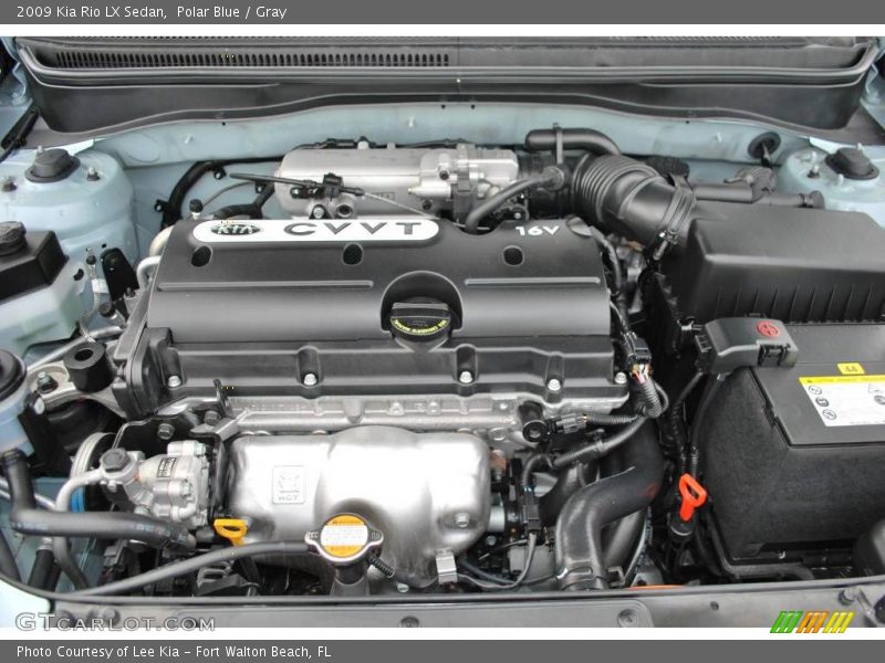 Polar Blue / Gray 2009 Kia Rio LX Sedan