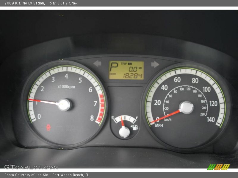 Polar Blue / Gray 2009 Kia Rio LX Sedan