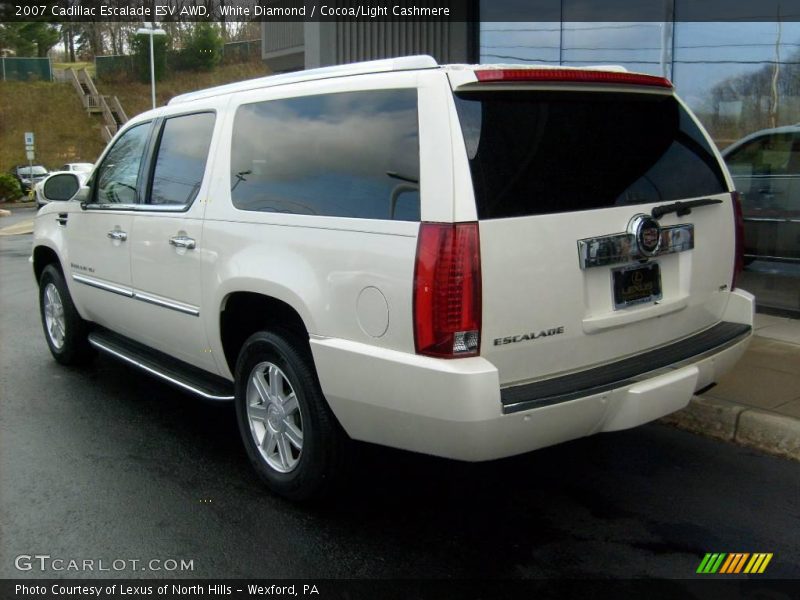 White Diamond / Cocoa/Light Cashmere 2007 Cadillac Escalade ESV AWD