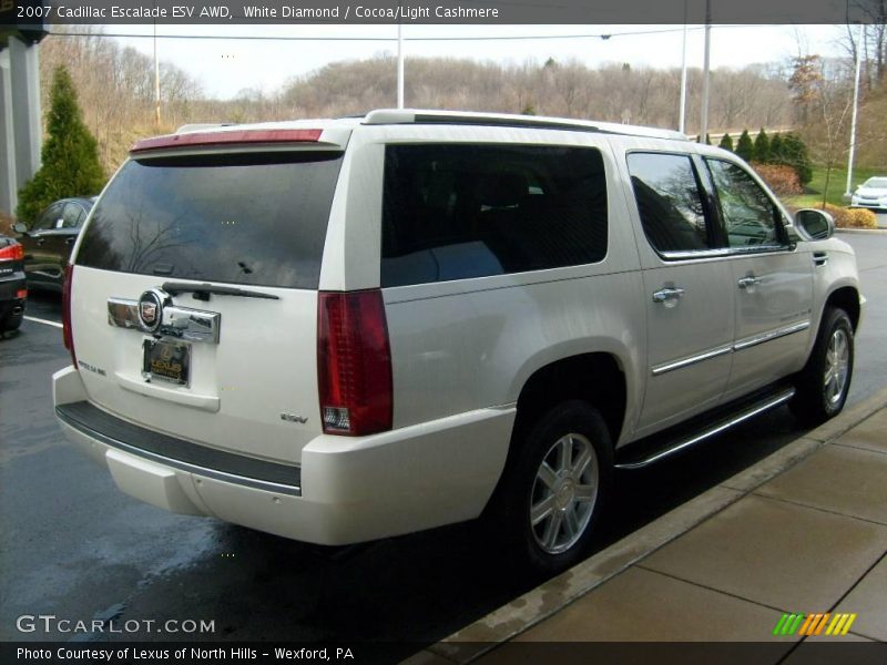 White Diamond / Cocoa/Light Cashmere 2007 Cadillac Escalade ESV AWD