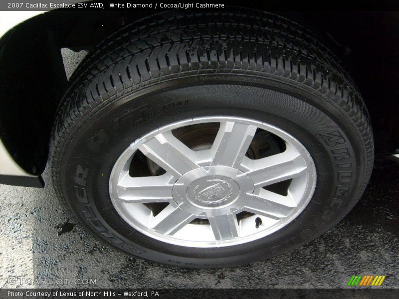 White Diamond / Cocoa/Light Cashmere 2007 Cadillac Escalade ESV AWD
