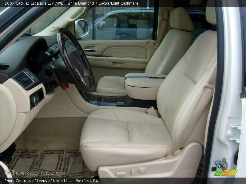 White Diamond / Cocoa/Light Cashmere 2007 Cadillac Escalade ESV AWD