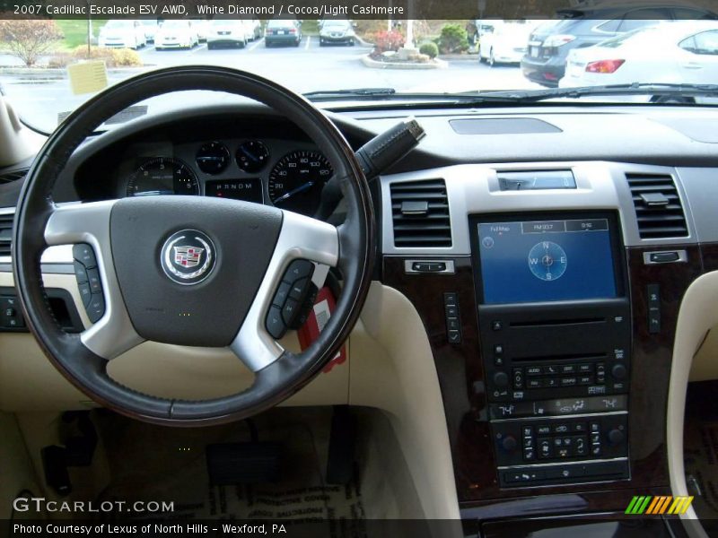 White Diamond / Cocoa/Light Cashmere 2007 Cadillac Escalade ESV AWD