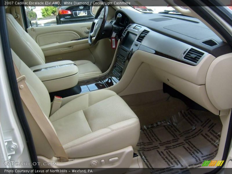 White Diamond / Cocoa/Light Cashmere 2007 Cadillac Escalade ESV AWD