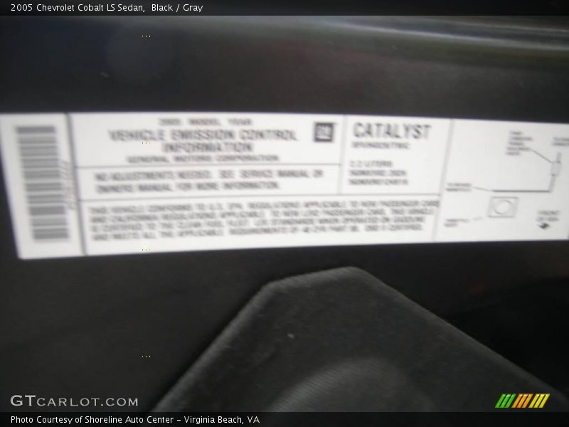 Black / Gray 2005 Chevrolet Cobalt LS Sedan