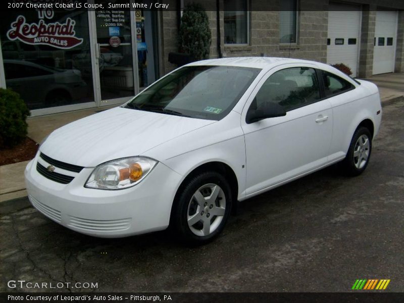 Summit White / Gray 2007 Chevrolet Cobalt LS Coupe