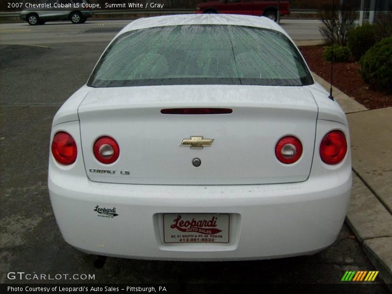 Summit White / Gray 2007 Chevrolet Cobalt LS Coupe