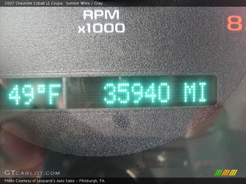 Summit White / Gray 2007 Chevrolet Cobalt LS Coupe