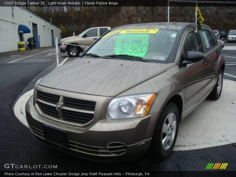 Light Khaki Metallic / Pastel Pebble Beige 2007 Dodge Caliber SE