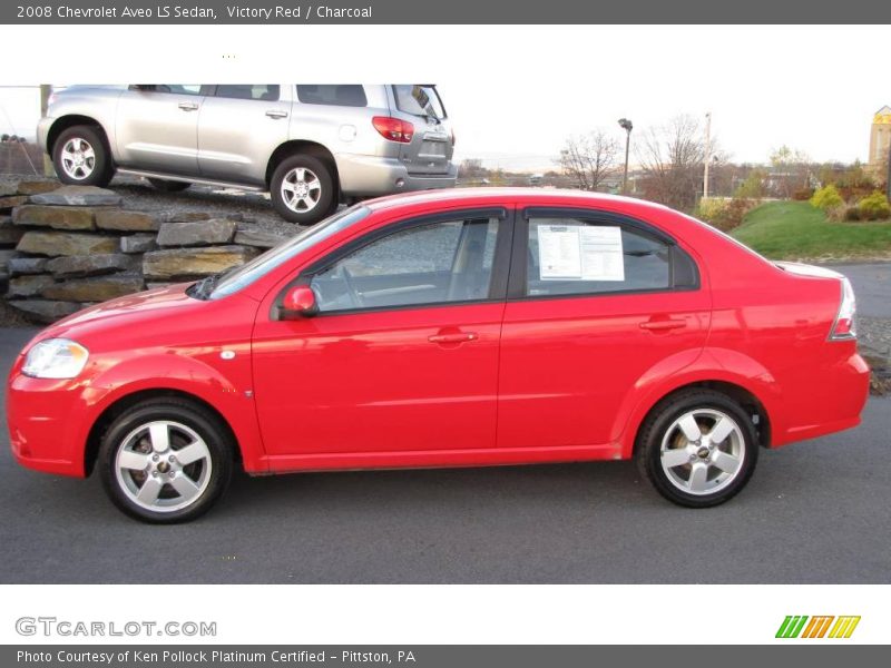 Victory Red / Charcoal 2008 Chevrolet Aveo LS Sedan