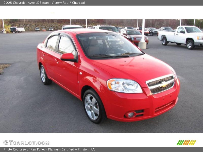 Victory Red / Charcoal 2008 Chevrolet Aveo LS Sedan