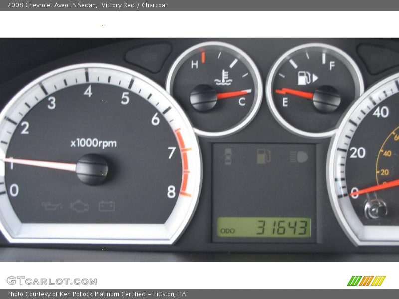 Victory Red / Charcoal 2008 Chevrolet Aveo LS Sedan