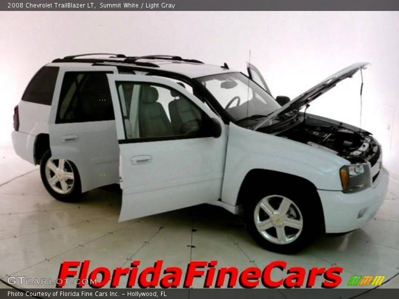 Summit White / Light Gray 2008 Chevrolet TrailBlazer LT