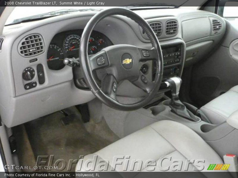 Summit White / Light Gray 2008 Chevrolet TrailBlazer LT