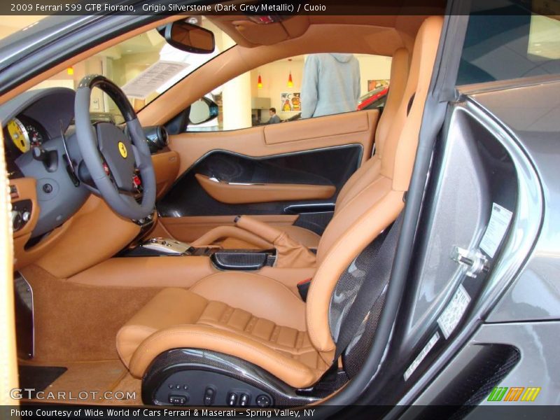 Grigio Silverstone (Dark Grey Metallic) / Cuoio 2009 Ferrari 599 GTB Fiorano