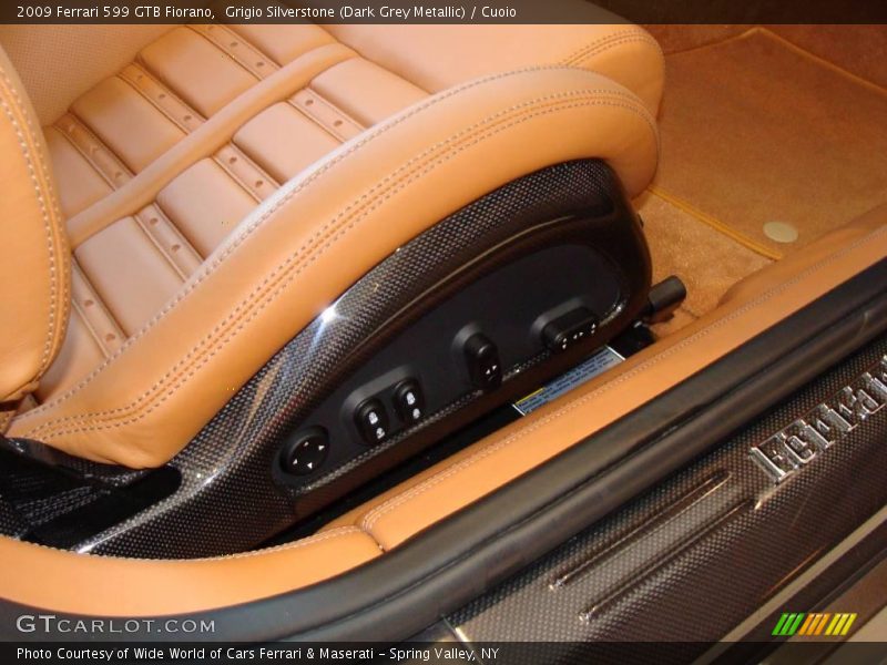Grigio Silverstone (Dark Grey Metallic) / Cuoio 2009 Ferrari 599 GTB Fiorano