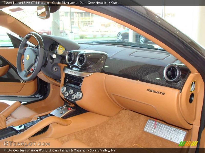 Grigio Silverstone (Dark Grey Metallic) / Cuoio 2009 Ferrari 599 GTB Fiorano