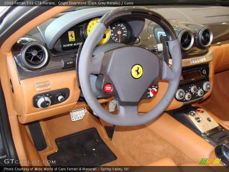 Grigio Silverstone (Dark Grey Metallic) / Cuoio 2009 Ferrari 599 GTB Fiorano