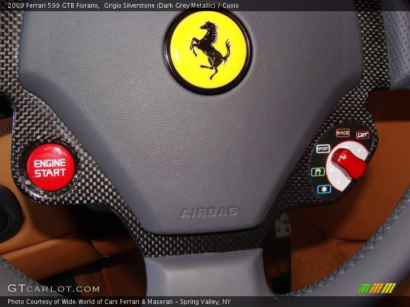 Grigio Silverstone (Dark Grey Metallic) / Cuoio 2009 Ferrari 599 GTB Fiorano