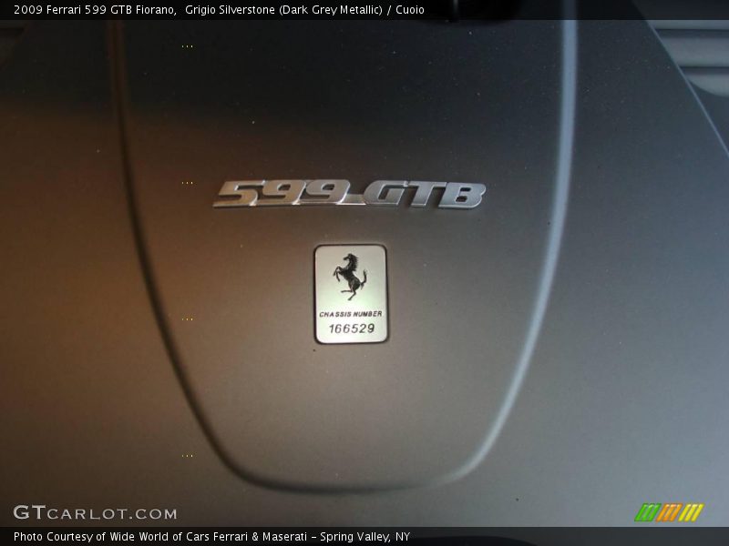 Grigio Silverstone (Dark Grey Metallic) / Cuoio 2009 Ferrari 599 GTB Fiorano