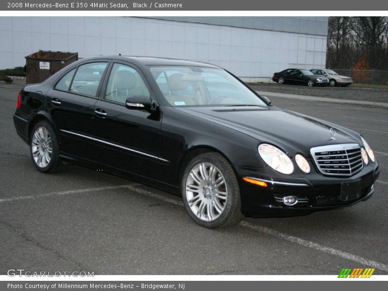 Black / Cashmere 2008 Mercedes-Benz E 350 4Matic Sedan
