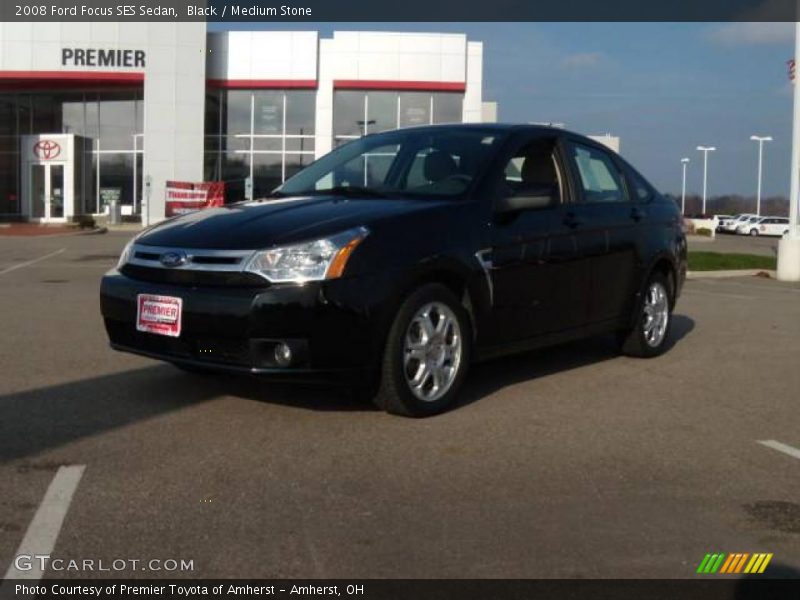 Black / Medium Stone 2008 Ford Focus SES Sedan