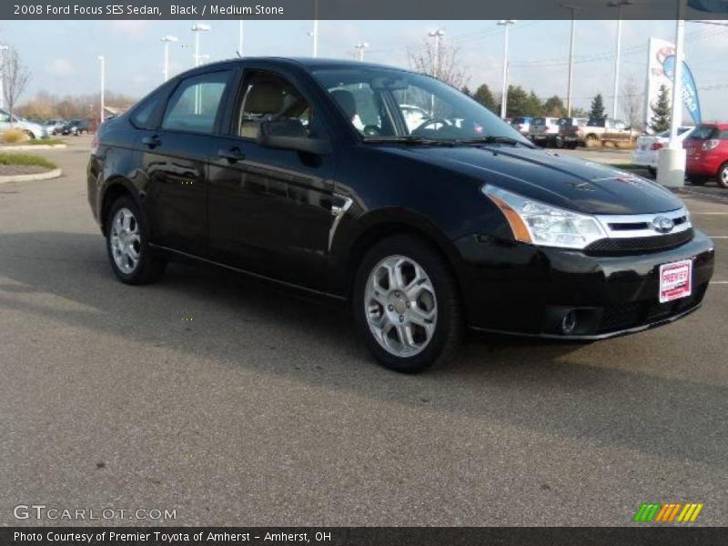 Black / Medium Stone 2008 Ford Focus SES Sedan