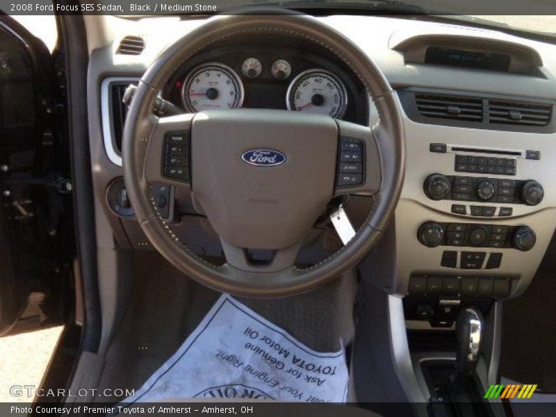 Black / Medium Stone 2008 Ford Focus SES Sedan