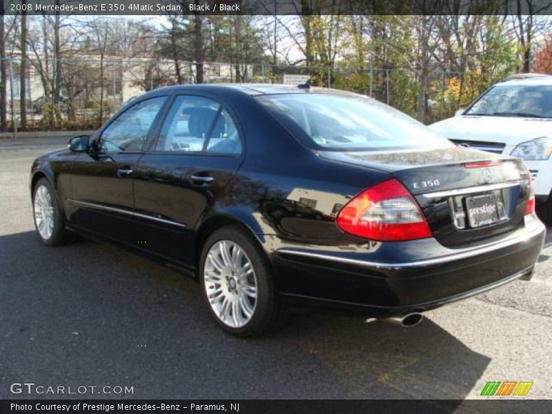 Black / Black 2008 Mercedes-Benz E 350 4Matic Sedan