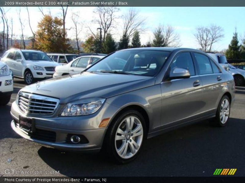 Palladium Silver Metallic / Black 2009 Mercedes-Benz C 300 4Matic