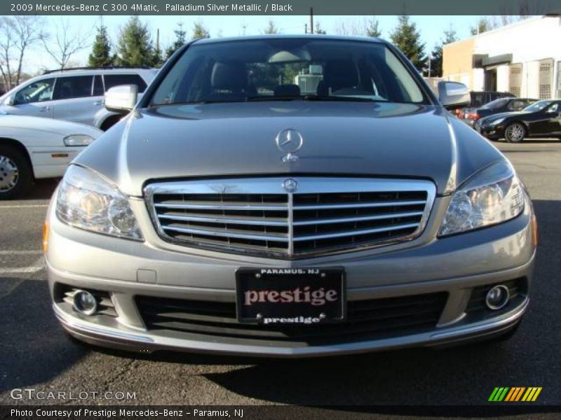 Palladium Silver Metallic / Black 2009 Mercedes-Benz C 300 4Matic