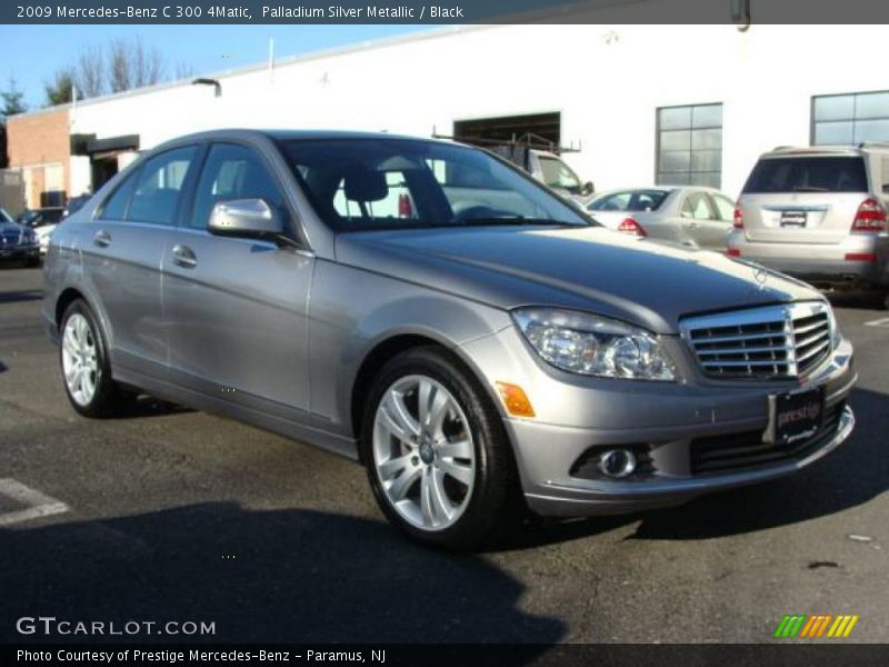 Palladium Silver Metallic / Black 2009 Mercedes-Benz C 300 4Matic