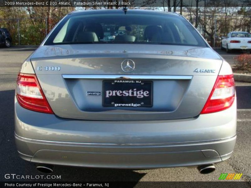 Palladium Silver Metallic / Black 2009 Mercedes-Benz C 300 4Matic
