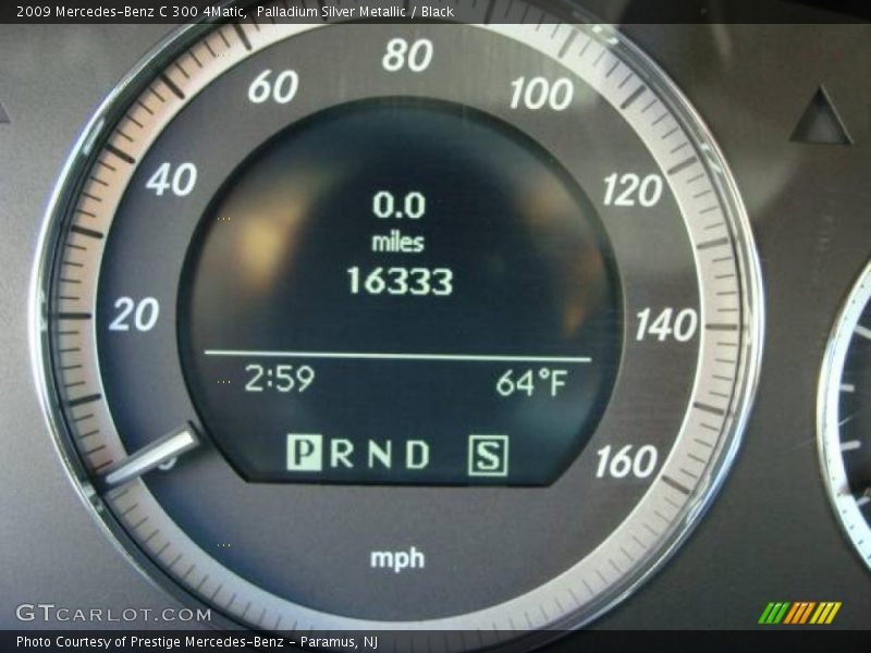 Palladium Silver Metallic / Black 2009 Mercedes-Benz C 300 4Matic
