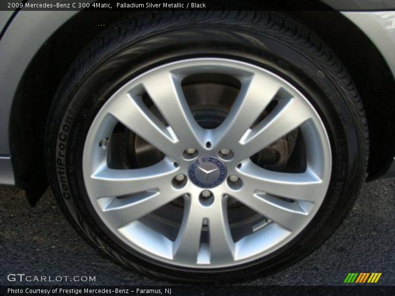 Palladium Silver Metallic / Black 2009 Mercedes-Benz C 300 4Matic