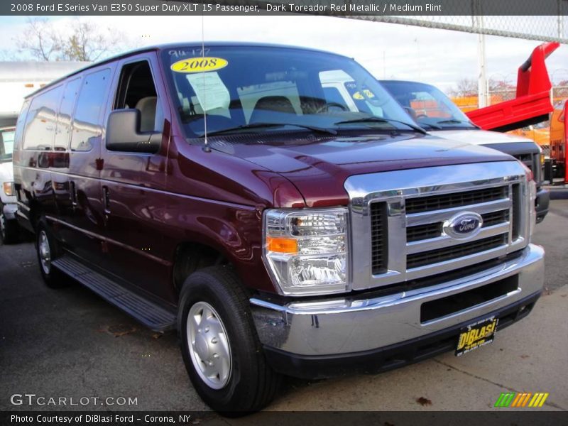 Dark Toreador Red Metallic / Medium Flint 2008 Ford E Series Van E350 Super Duty XLT 15 Passenger