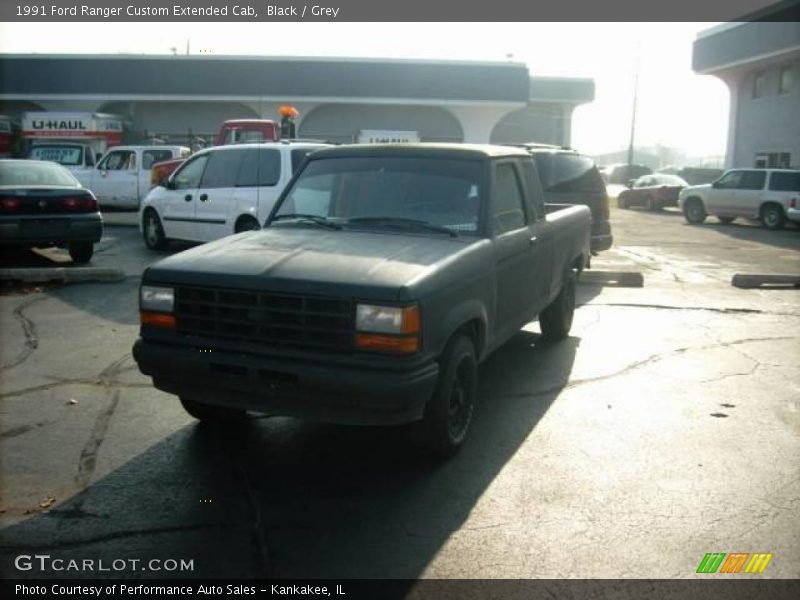 Black / Grey 1991 Ford Ranger Custom Extended Cab