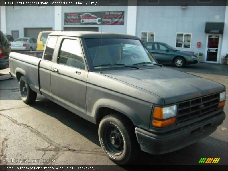 Black / Grey 1991 Ford Ranger Custom Extended Cab