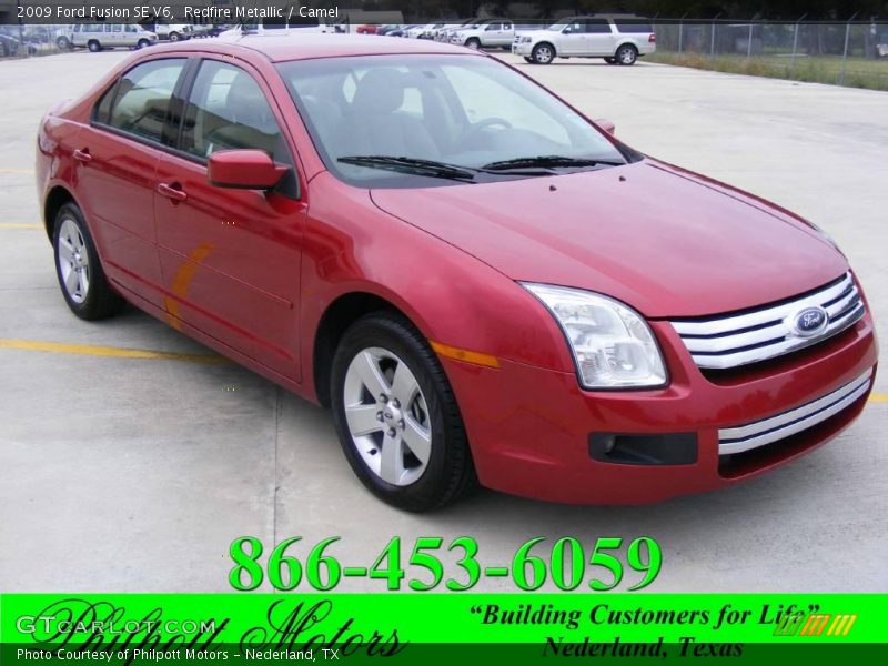 Redfire Metallic / Camel 2009 Ford Fusion SE V6