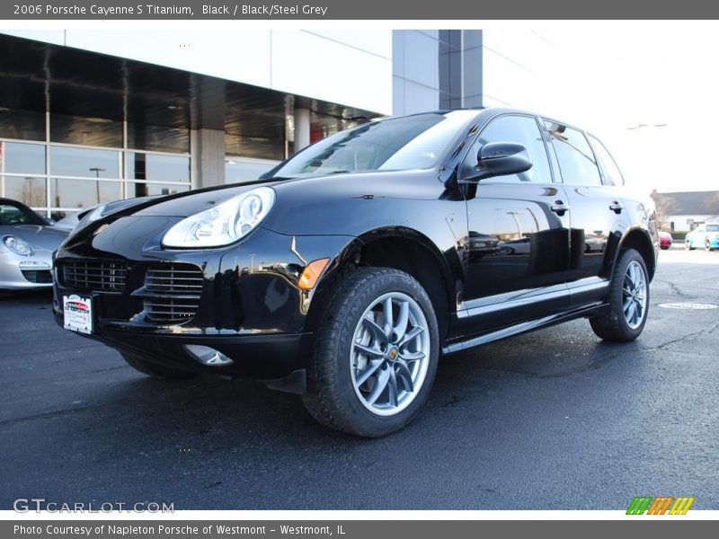 Black / Black/Steel Grey 2006 Porsche Cayenne S Titanium