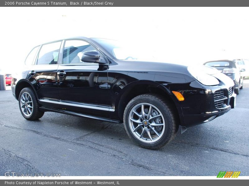 Black / Black/Steel Grey 2006 Porsche Cayenne S Titanium