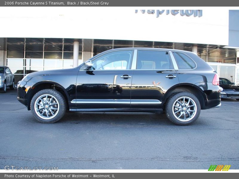 Black / Black/Steel Grey 2006 Porsche Cayenne S Titanium