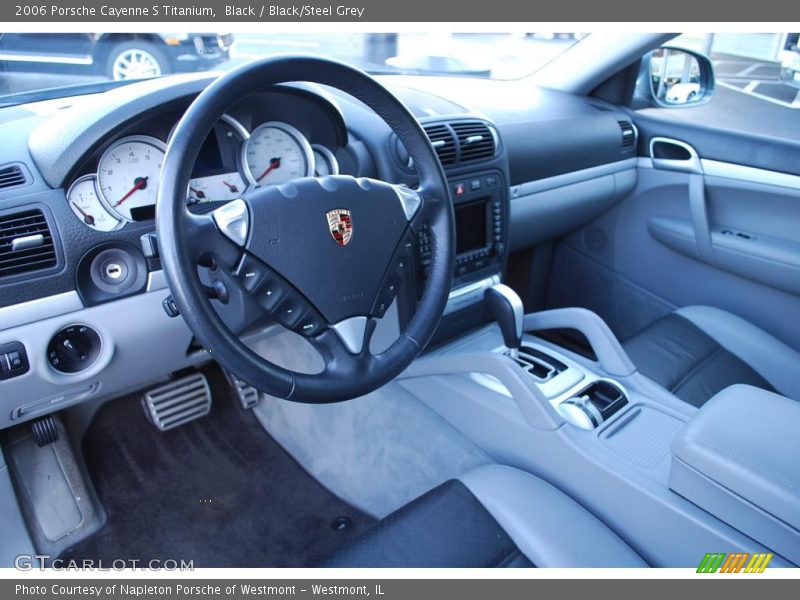 Black / Black/Steel Grey 2006 Porsche Cayenne S Titanium