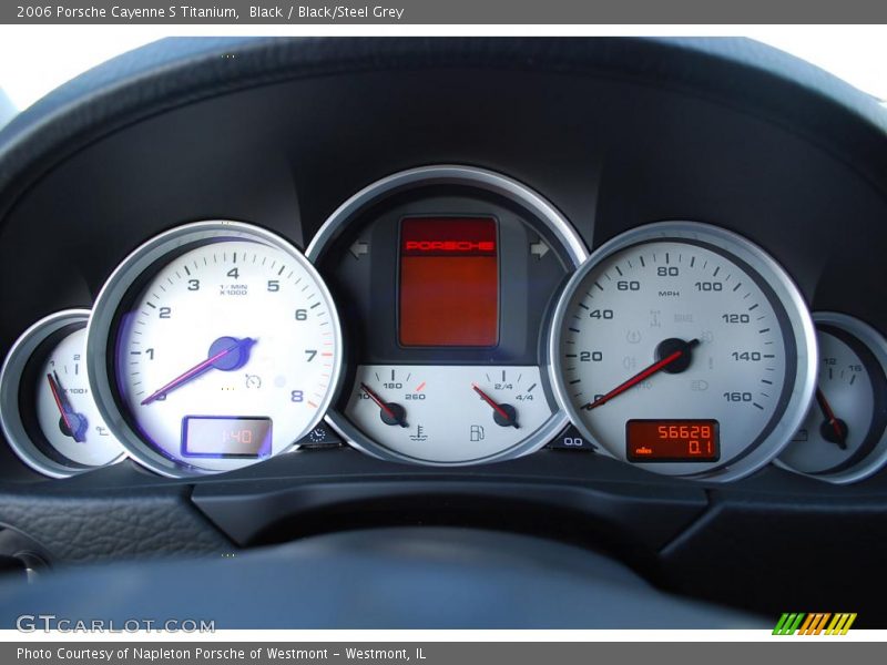 Black / Black/Steel Grey 2006 Porsche Cayenne S Titanium