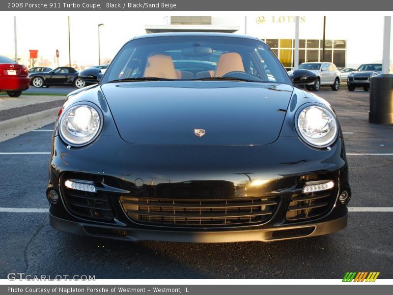 Black / Black/Sand Beige 2008 Porsche 911 Turbo Coupe