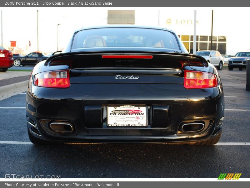 Black / Black/Sand Beige 2008 Porsche 911 Turbo Coupe
