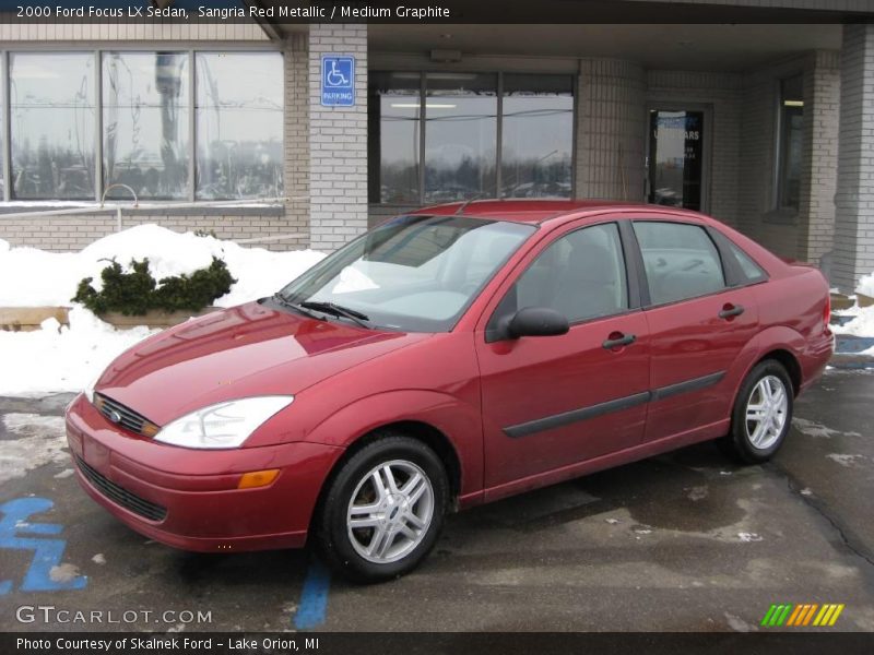Sangria Red Metallic / Medium Graphite 2000 Ford Focus LX Sedan