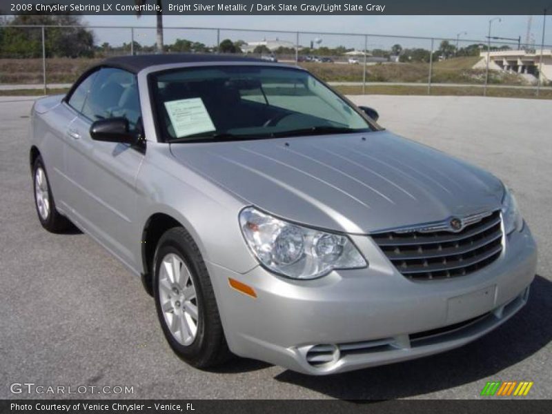 Bright Silver Metallic / Dark Slate Gray/Light Slate Gray 2008 Chrysler Sebring LX Convertible