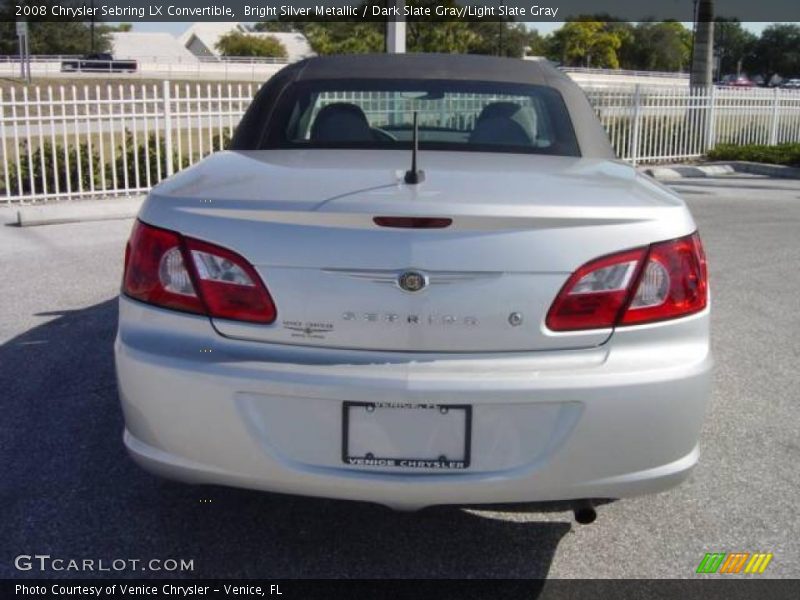 Bright Silver Metallic / Dark Slate Gray/Light Slate Gray 2008 Chrysler Sebring LX Convertible